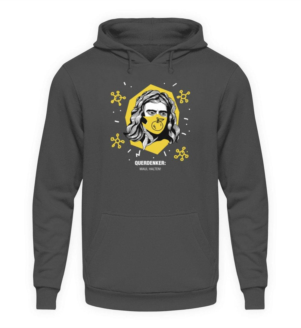 QUERDENKER: MAUL HALTEN HOODIE BUBEN • ISAAC NEWTON-HARLEKINSHOP