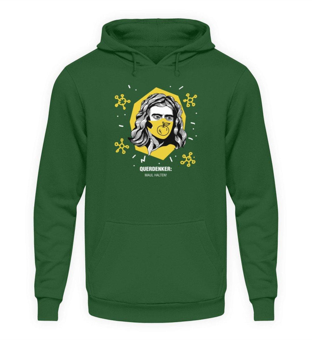 QUERDENKER: MAUL HALTEN HOODIE BUBEN • ISAAC NEWTON-HARLEKINSHOP