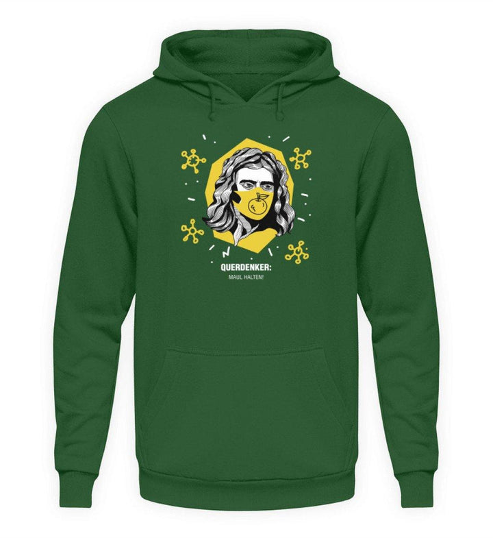 QUERDENKER: MAUL HALTEN HOODIE BUBEN • ISAAC NEWTON-HARLEKINSHOP