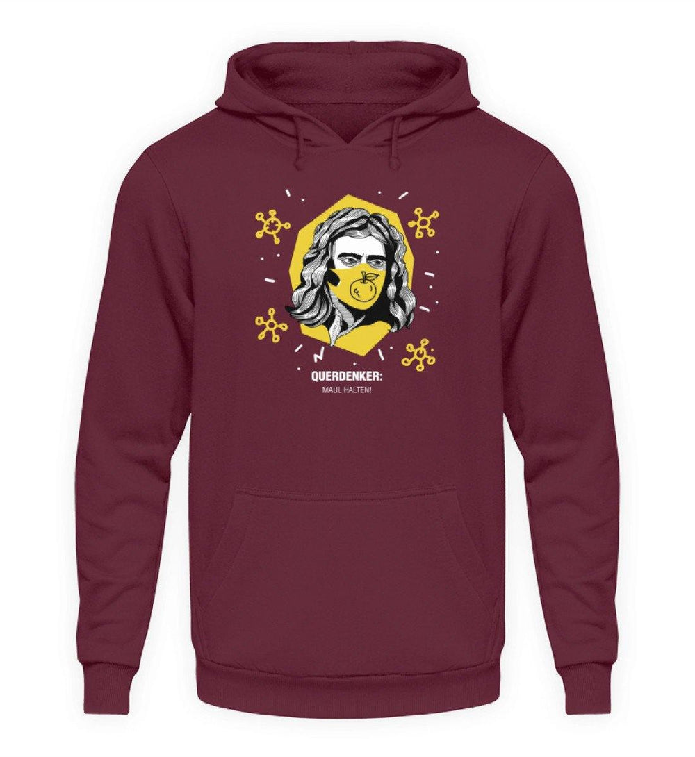 QUERDENKER: MAUL HALTEN HOODIE BUBEN • ISAAC NEWTON-HARLEKINSHOP