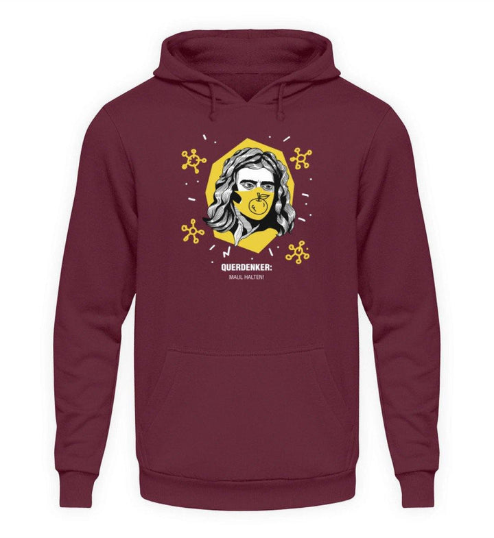 QUERDENKER: MAUL HALTEN HOODIE BUBEN • ISAAC NEWTON-HARLEKINSHOP