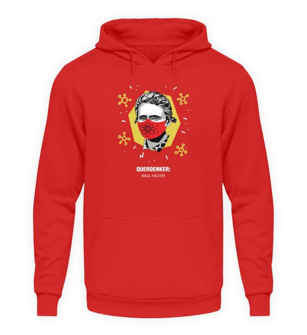 QUERDENKER: MAUL HALTEN HOODIE BUBEN • MARIE CURIE-HARLEKINSHOP