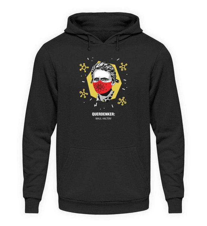 QUERDENKER: MAUL HALTEN HOODIE BUBEN • MARIE CURIE-HARLEKINSHOP