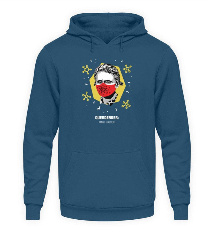 QUERDENKER: MAUL HALTEN HOODIE BUBEN • MARIE CURIE-HARLEKINSHOP