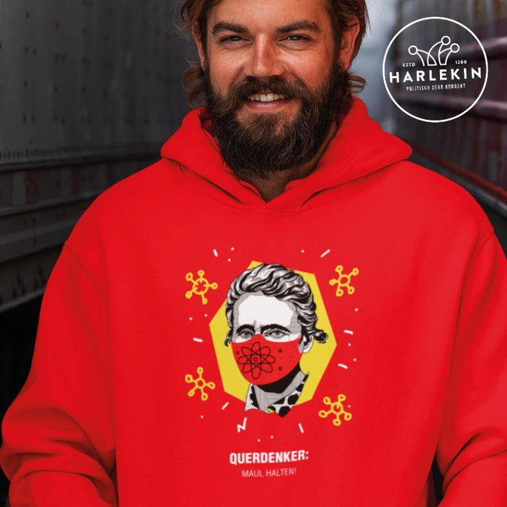 QUERDENKER: MAUL HALTEN HOODIE BUBEN • MARIE CURIE-HARLEKINSHOP