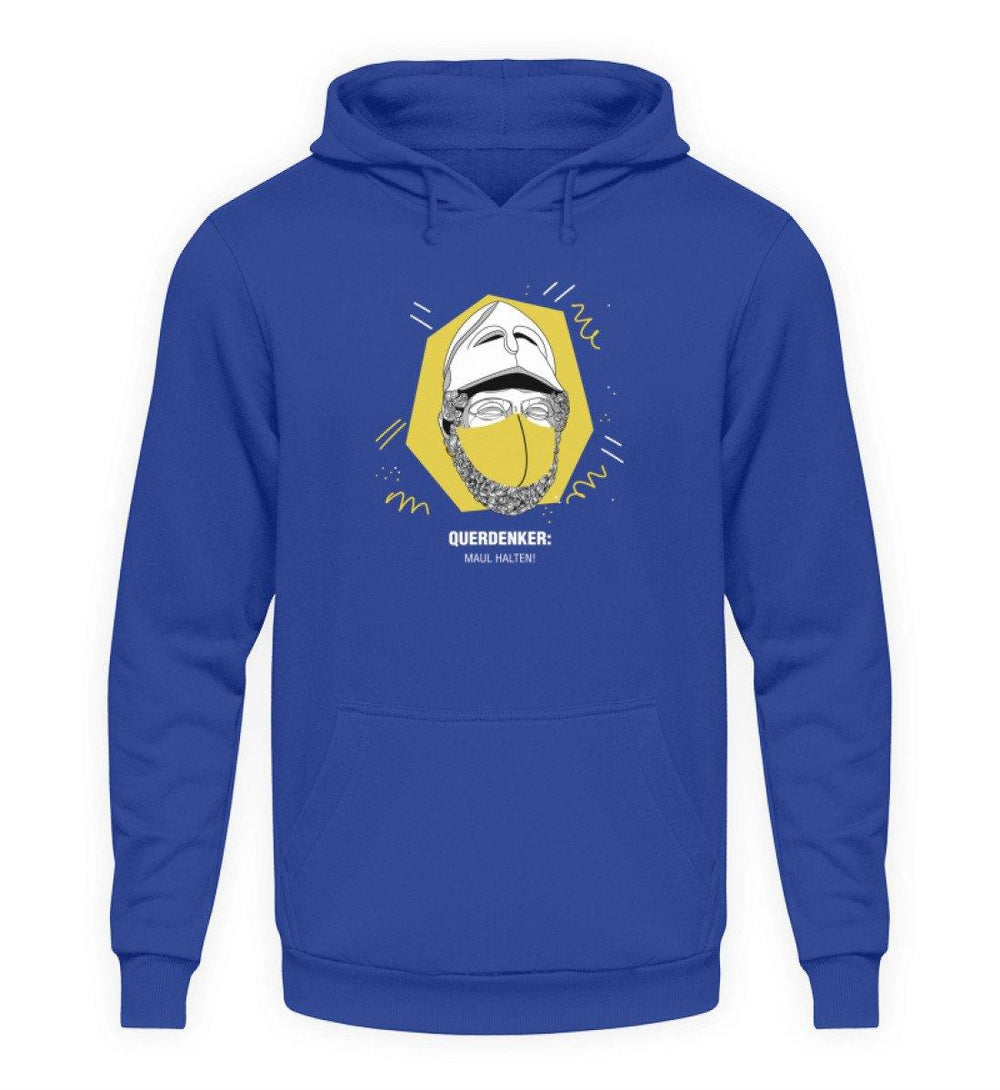 QUERDENKER: MAUL HALTEN HOODIE BUBEN • PERIKLES-HARLEKINSHOP