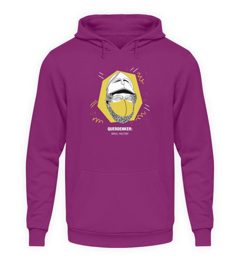 QUERDENKER: MAUL HALTEN HOODIE BUBEN • PERIKLES-HARLEKINSHOP