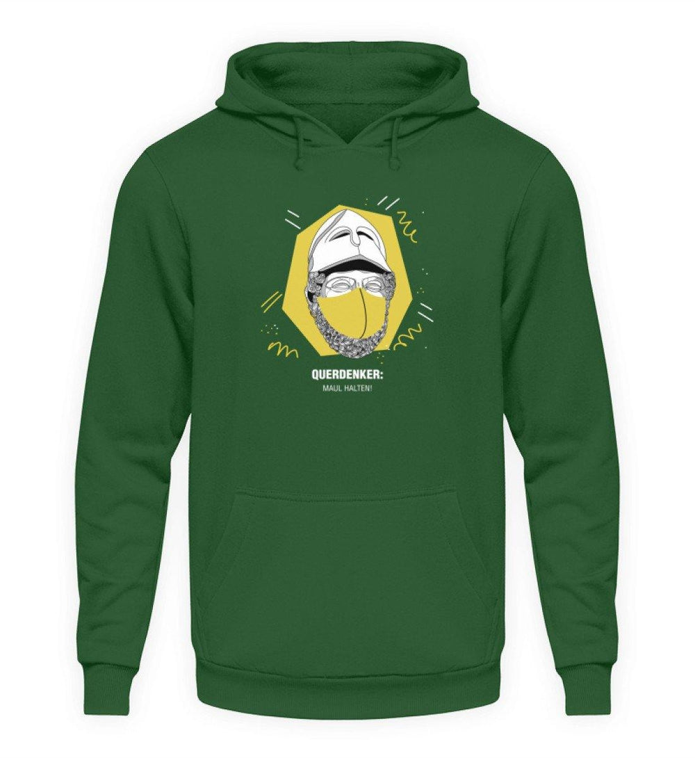 QUERDENKER: MAUL HALTEN HOODIE BUBEN • PERIKLES-HARLEKINSHOP