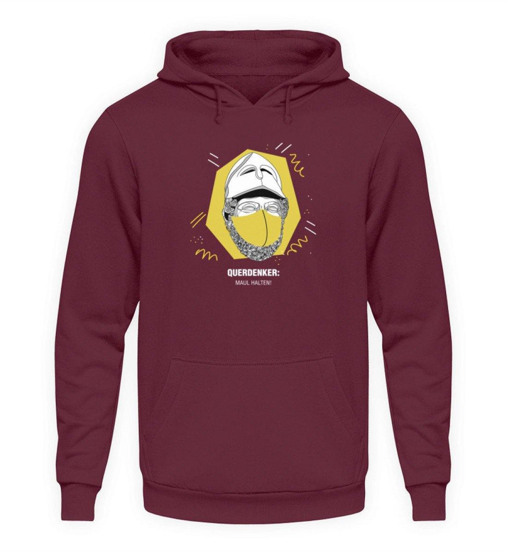 QUERDENKER: MAUL HALTEN HOODIE BUBEN • PERIKLES-HARLEKINSHOP