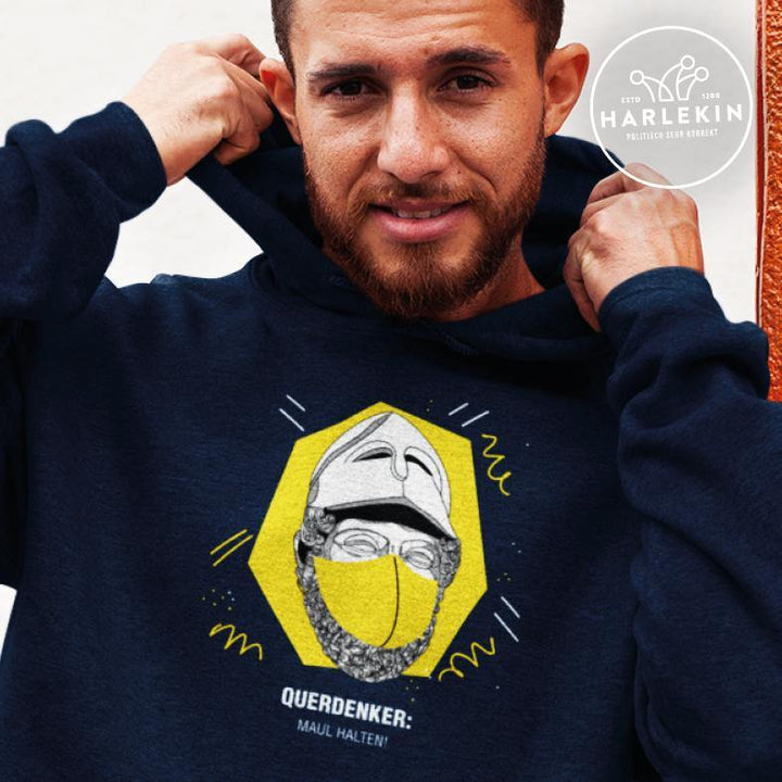QUERDENKER: MAUL HALTEN HOODIE BUBEN • PERIKLES-HARLEKINSHOP
