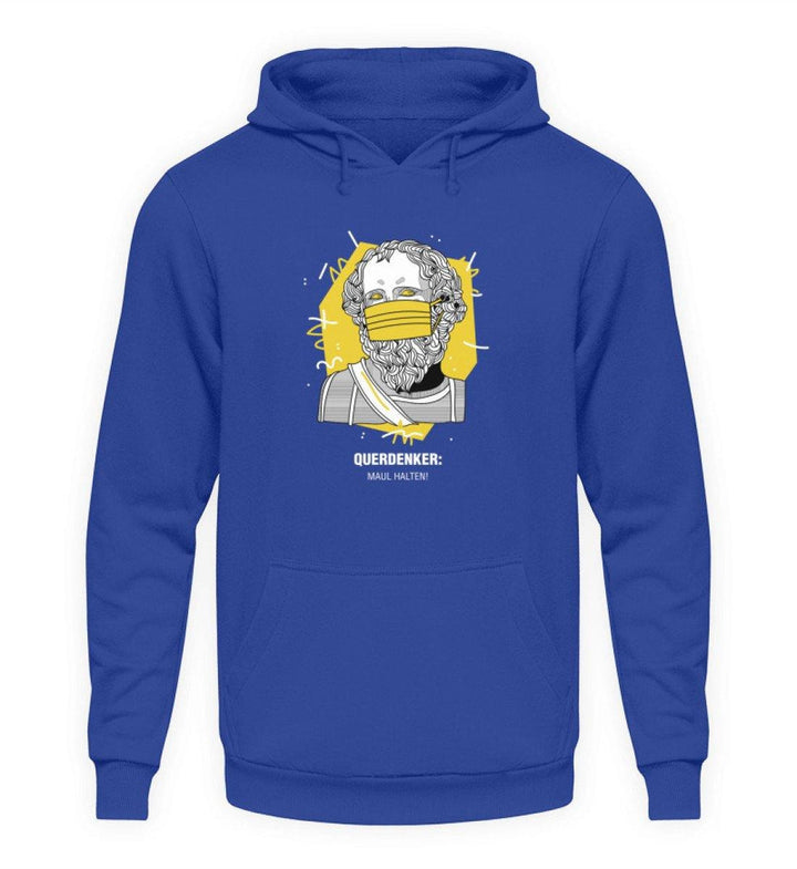 QUERDENKER: MAUL HALTEN HOODIE MÄDELS • ARCHIMEDES-HARLEKINSHOP