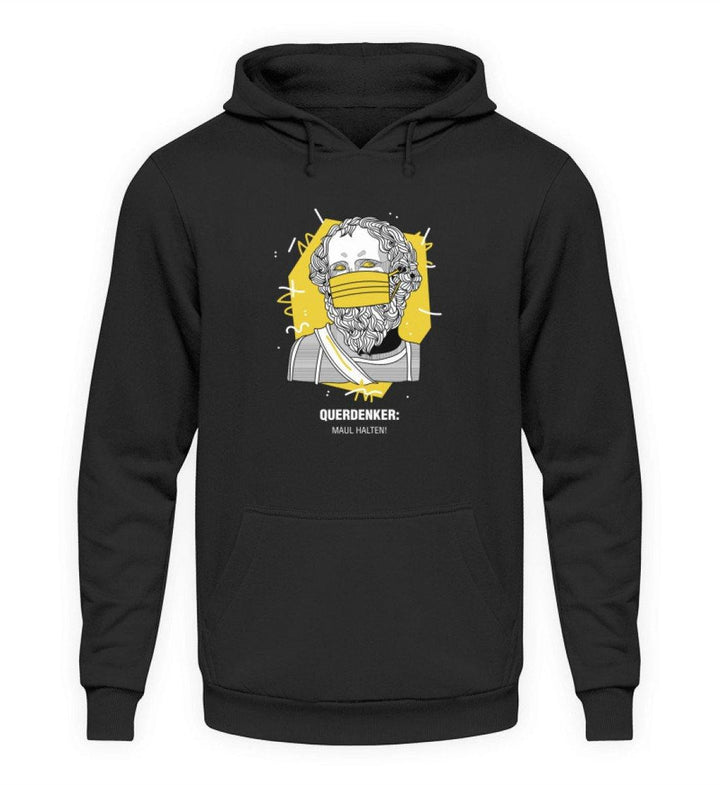 QUERDENKER: MAUL HALTEN HOODIE MÄDELS • ARCHIMEDES-HARLEKINSHOP