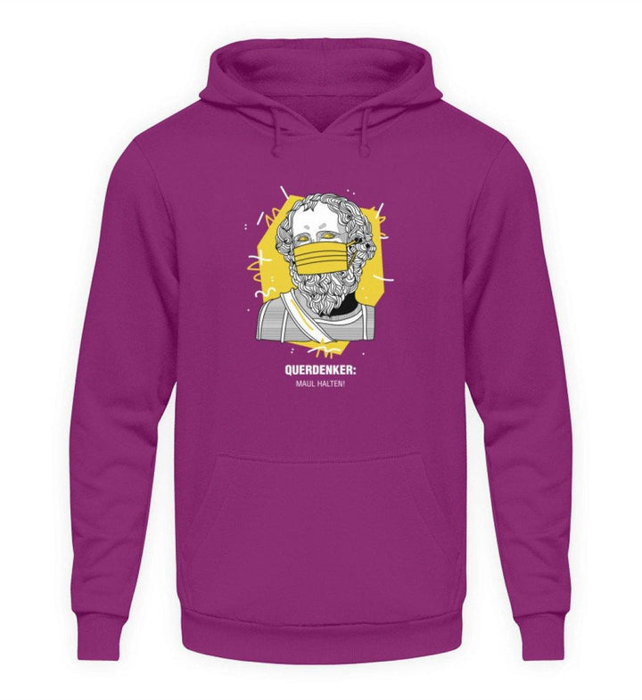 QUERDENKER: MAUL HALTEN HOODIE MÄDELS • ARCHIMEDES-HARLEKINSHOP