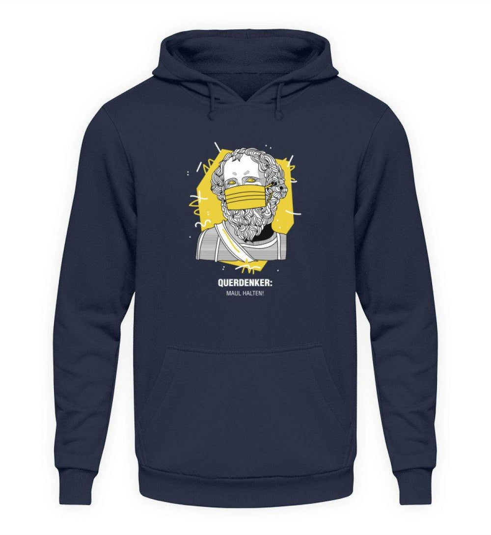 QUERDENKER: MAUL HALTEN HOODIE MÄDELS • ARCHIMEDES-HARLEKINSHOP
