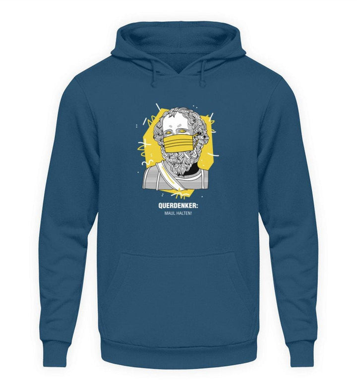QUERDENKER: MAUL HALTEN HOODIE MÄDELS • ARCHIMEDES-HARLEKINSHOP