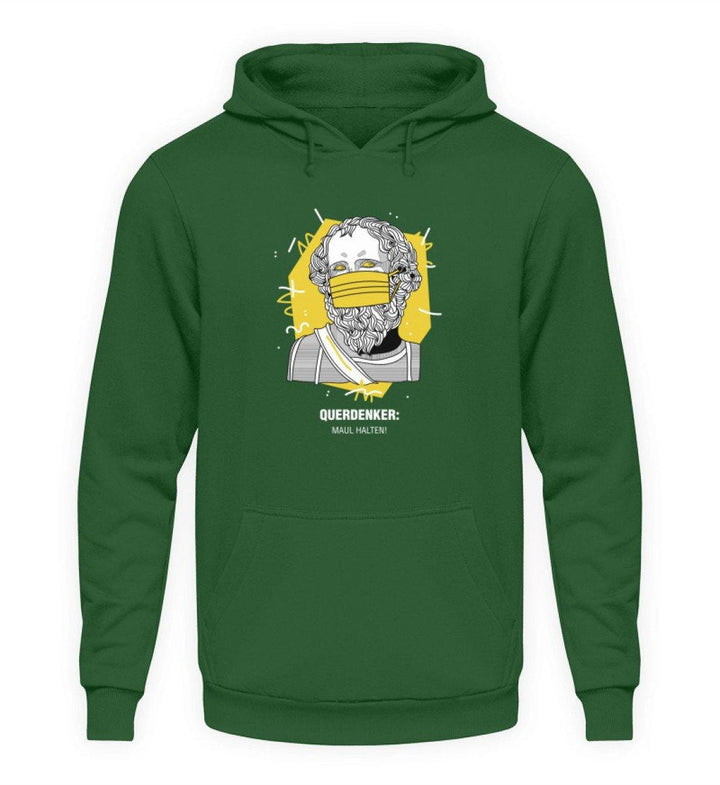QUERDENKER: MAUL HALTEN HOODIE MÄDELS • ARCHIMEDES-HARLEKINSHOP