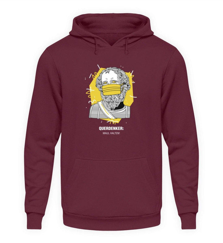 QUERDENKER: MAUL HALTEN HOODIE MÄDELS • ARCHIMEDES-HARLEKINSHOP