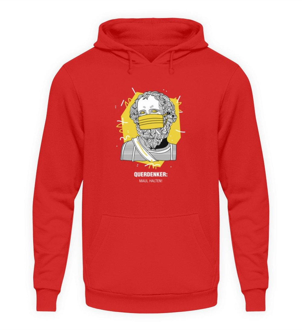 QUERDENKER: MAUL HALTEN HOODIE MÄDELS • ARCHIMEDES-HARLEKINSHOP