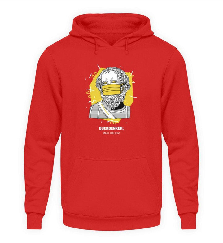 QUERDENKER: MAUL HALTEN HOODIE MÄDELS • ARCHIMEDES-HARLEKINSHOP