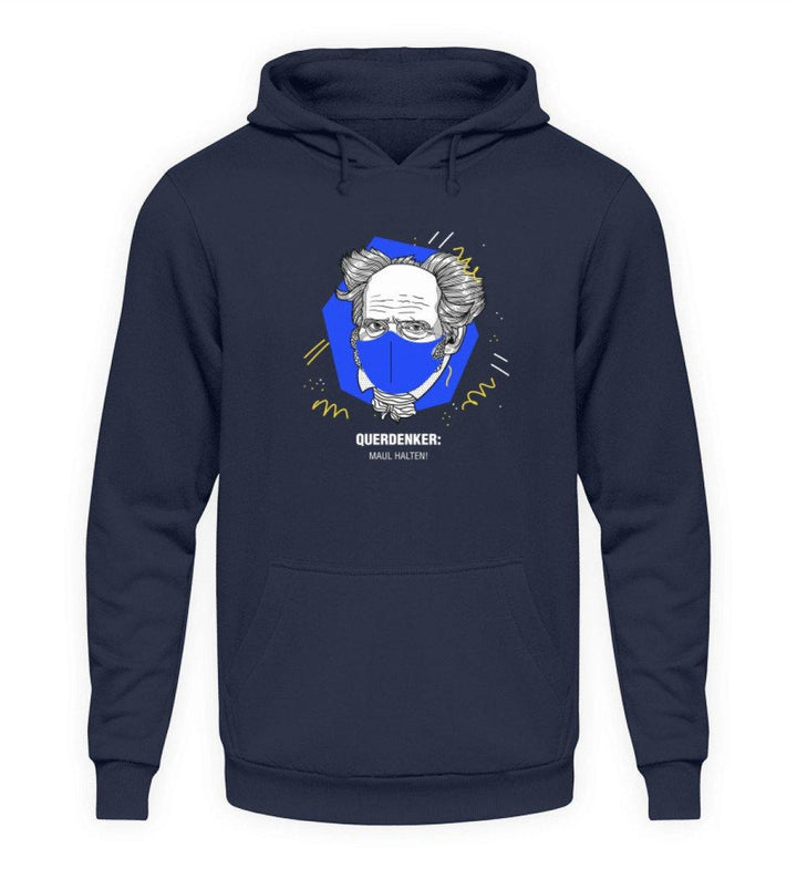 QUERDENKER: MAUL HALTEN HOODIE MÄDELS • ARTHUR SCHOPENHAUER-HARLEKINSHOP