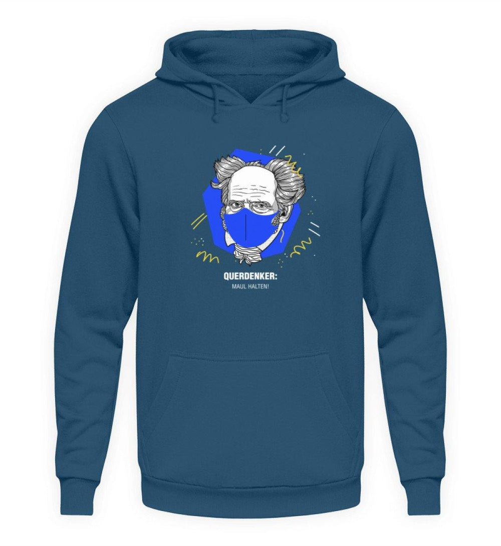 QUERDENKER: MAUL HALTEN HOODIE MÄDELS • ARTHUR SCHOPENHAUER-HARLEKINSHOP