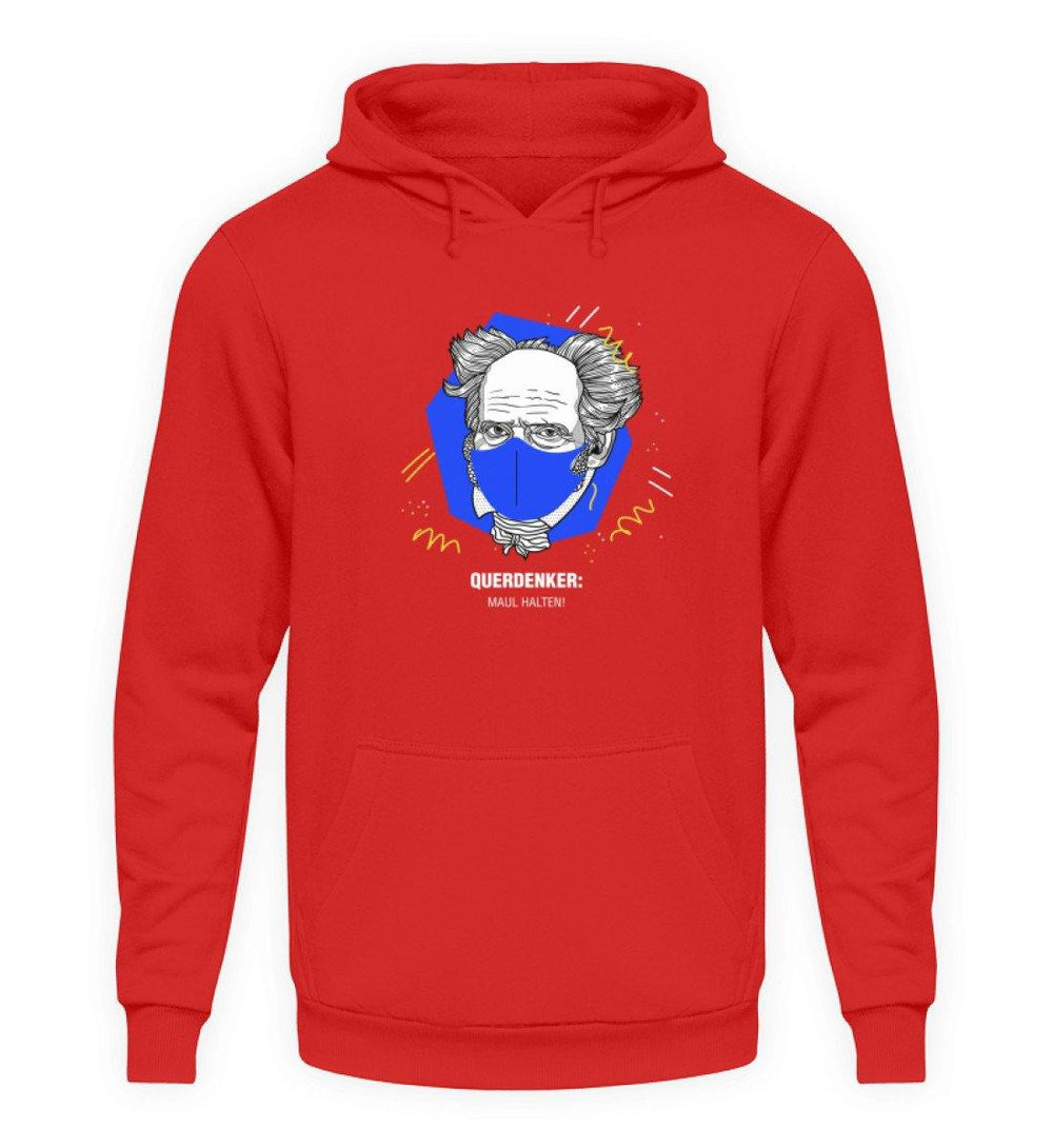 QUERDENKER: MAUL HALTEN HOODIE MÄDELS • ARTHUR SCHOPENHAUER-HARLEKINSHOP