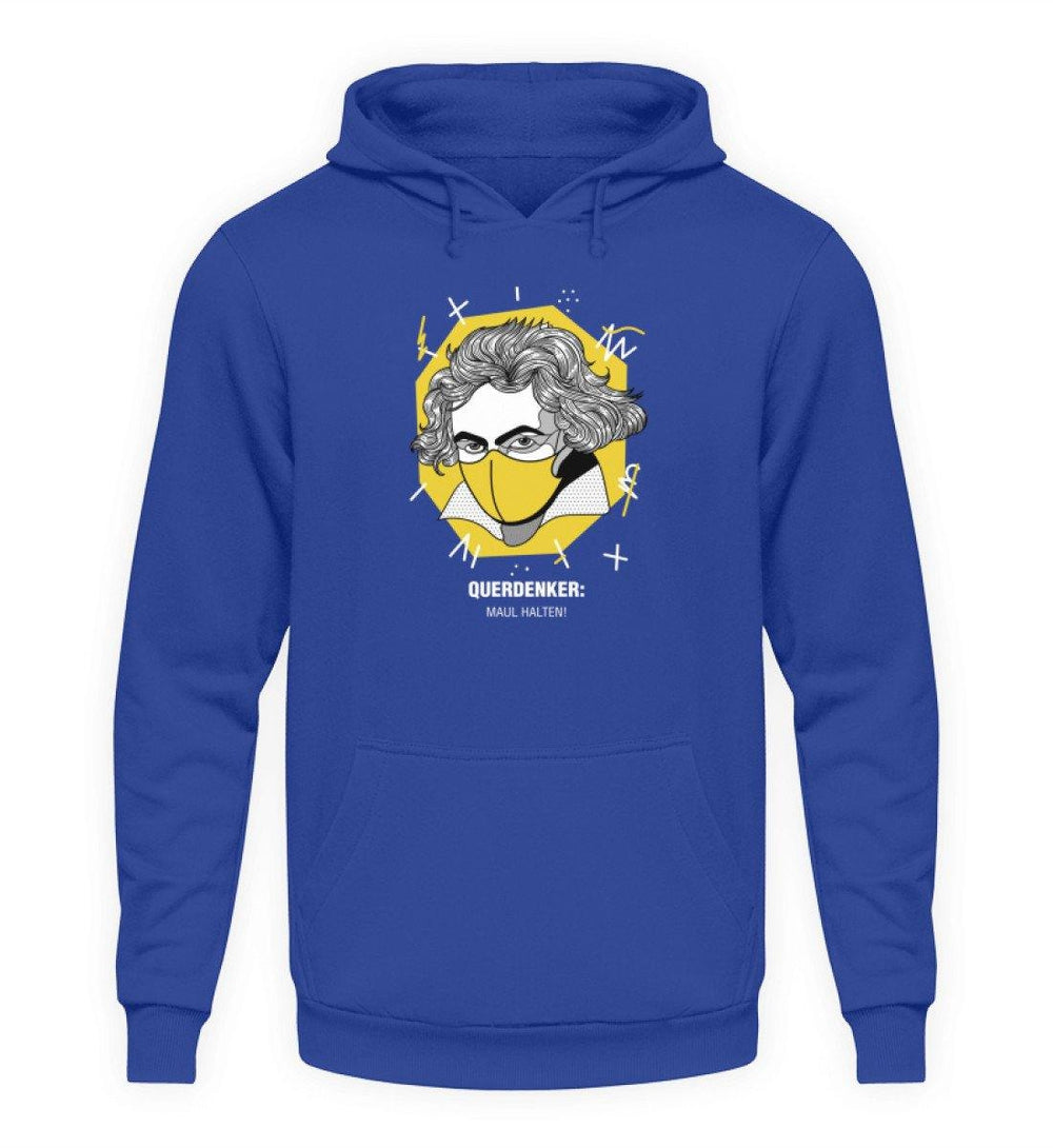 QUERDENKER: MAUL HALTEN HOODIE MÄDELS • BEETHOVEN-HARLEKINSHOP