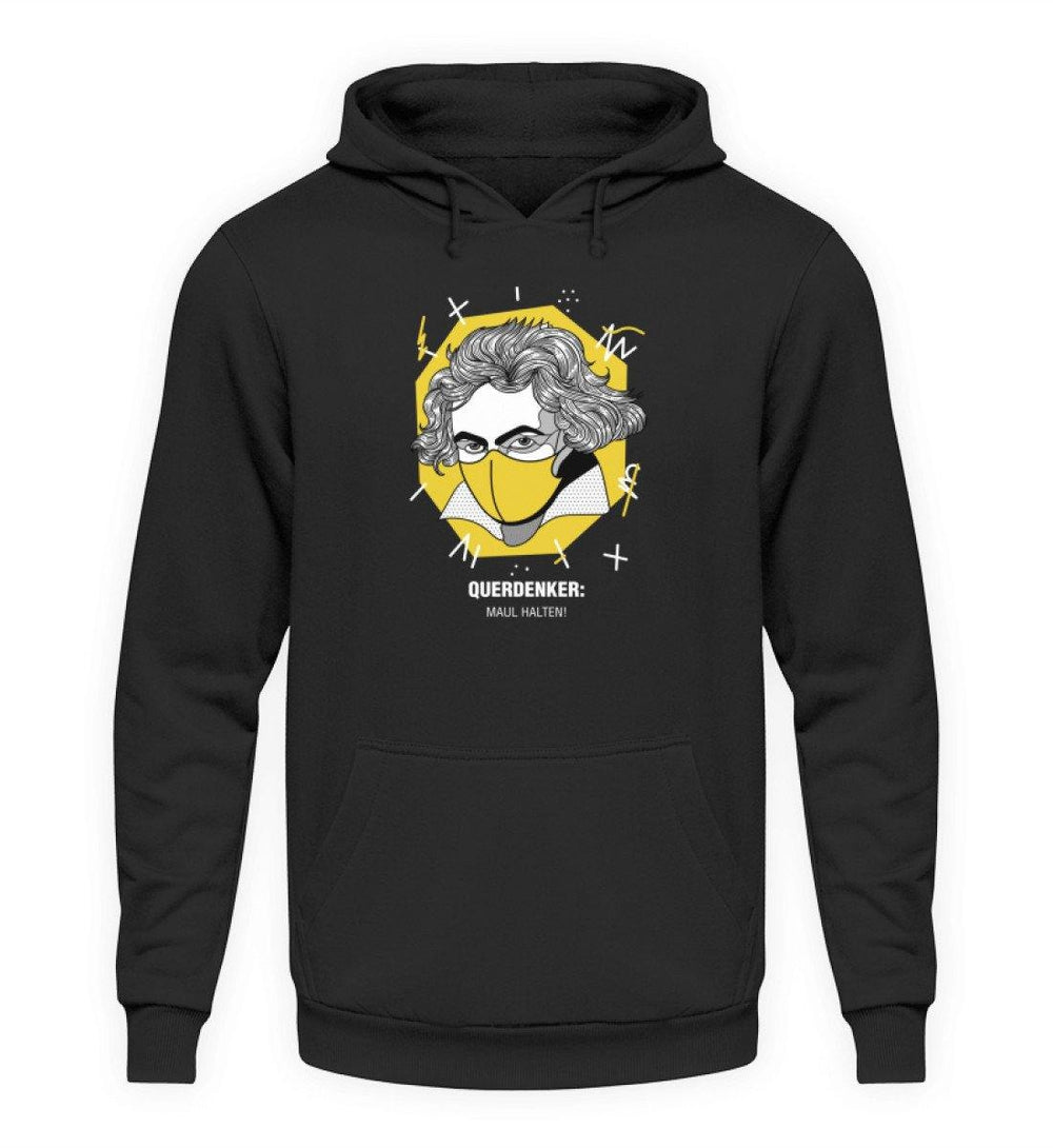 QUERDENKER: MAUL HALTEN HOODIE MÄDELS • BEETHOVEN-HARLEKINSHOP