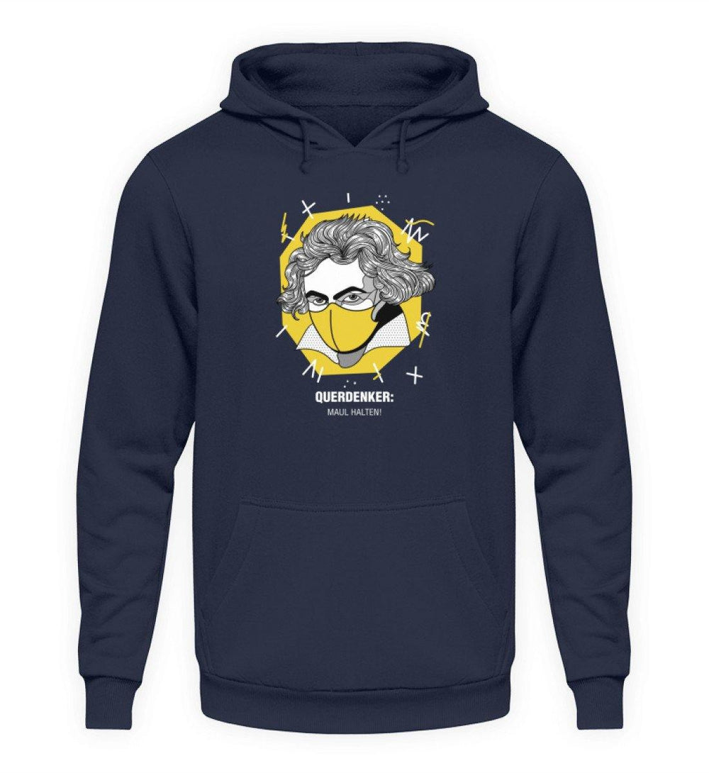 QUERDENKER: MAUL HALTEN HOODIE MÄDELS • BEETHOVEN-HARLEKINSHOP