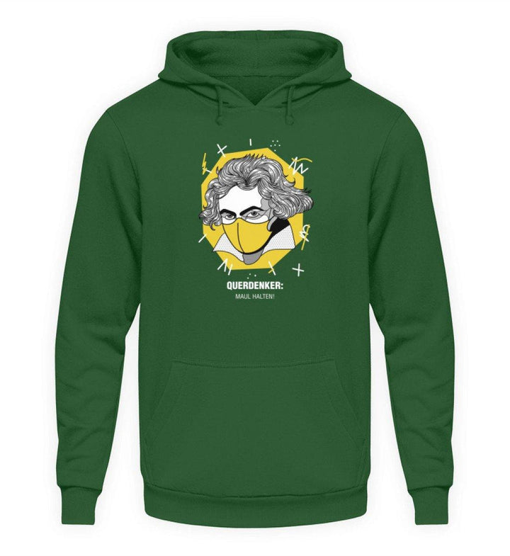 QUERDENKER: MAUL HALTEN HOODIE MÄDELS • BEETHOVEN-HARLEKINSHOP