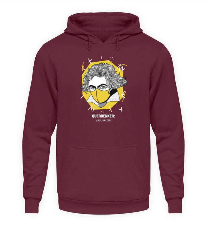 QUERDENKER: MAUL HALTEN HOODIE MÄDELS • BEETHOVEN-HARLEKINSHOP