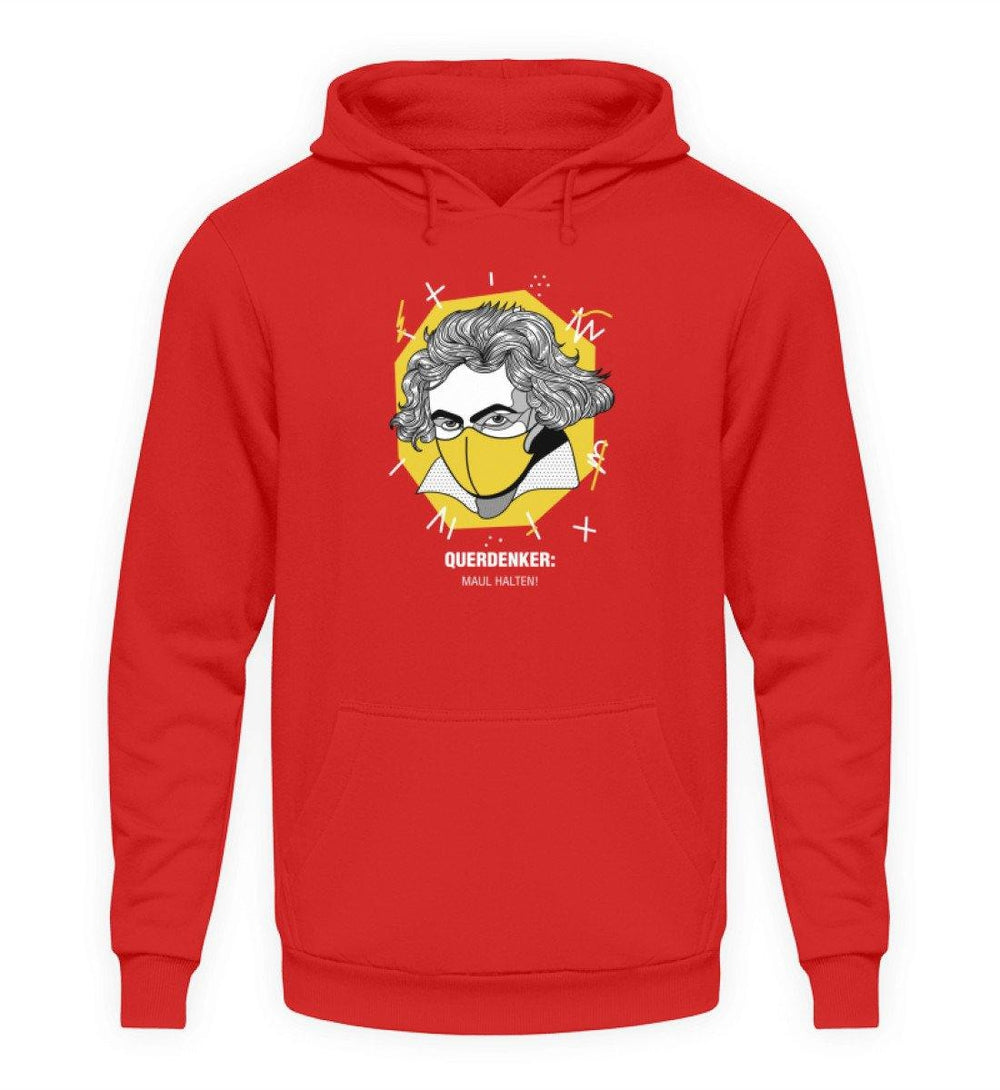 QUERDENKER: MAUL HALTEN HOODIE MÄDELS • BEETHOVEN-HARLEKINSHOP