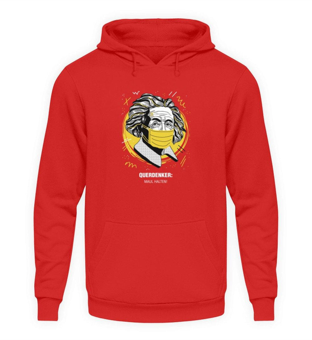 QUERDENKER: MAUL HALTEN HOODIE MÄDELS • EINSTEIN-HARLEKINSHOP
