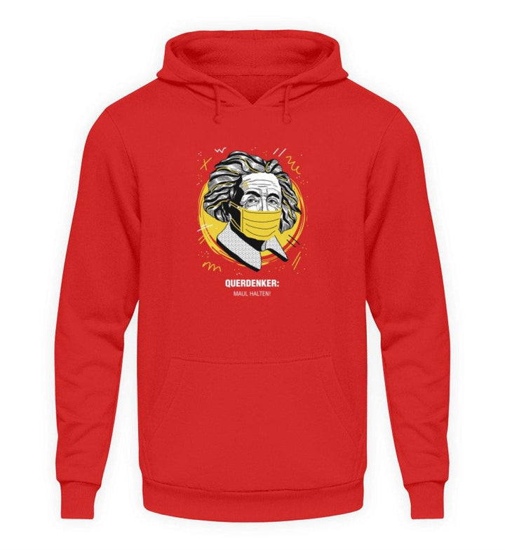 QUERDENKER: MAUL HALTEN HOODIE MÄDELS • EINSTEIN-HARLEKINSHOP
