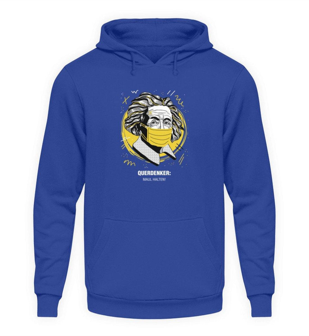 QUERDENKER: MAUL HALTEN HOODIE MÄDELS • EINSTEIN-HARLEKINSHOP