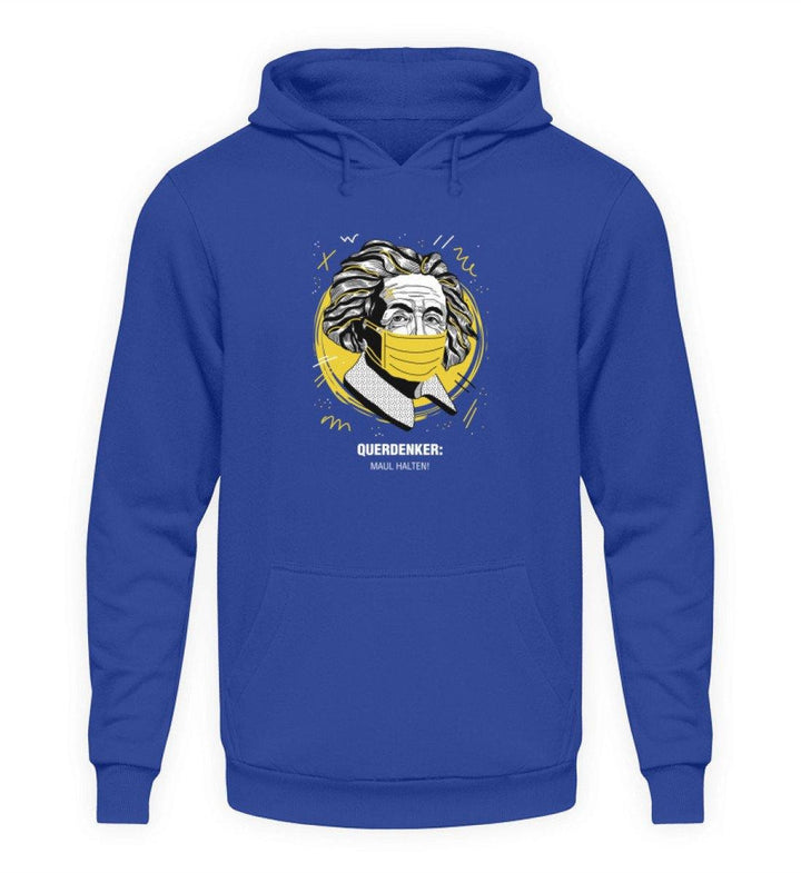 QUERDENKER: MAUL HALTEN HOODIE MÄDELS • EINSTEIN-HARLEKINSHOP