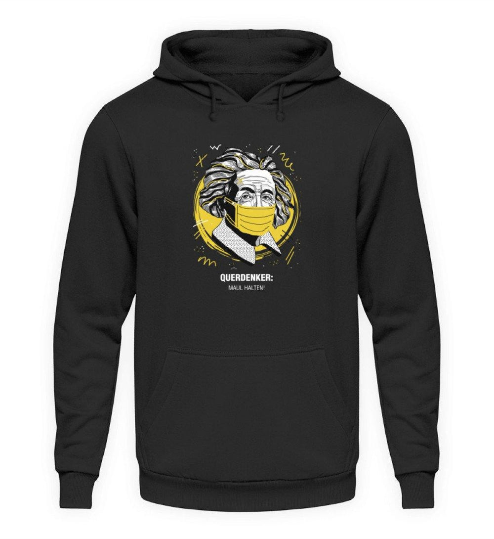QUERDENKER: MAUL HALTEN HOODIE MÄDELS • EINSTEIN-HARLEKINSHOP
