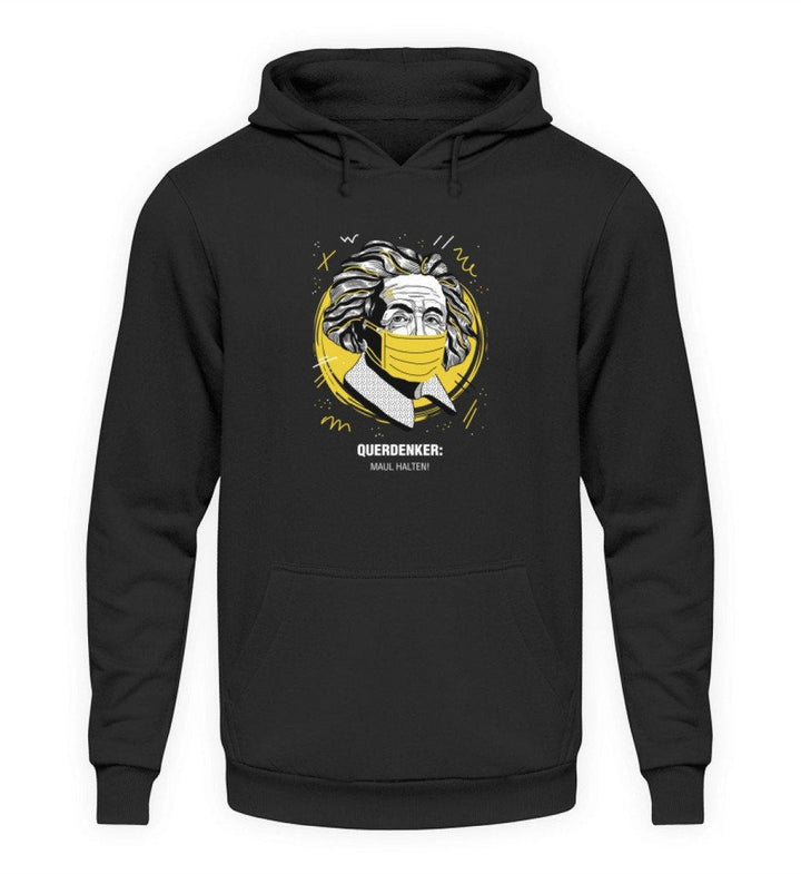 QUERDENKER: MAUL HALTEN HOODIE MÄDELS • EINSTEIN-HARLEKINSHOP