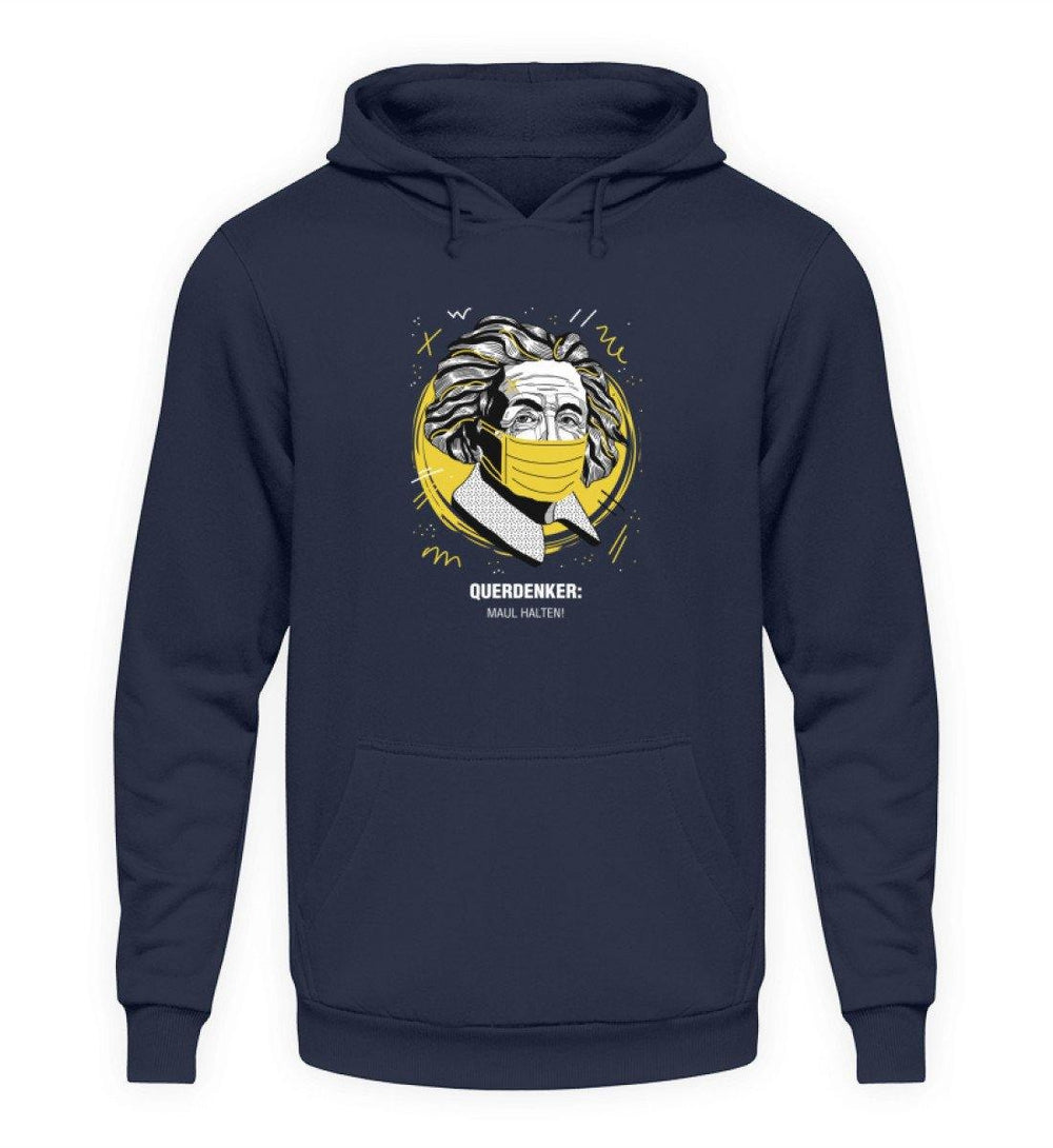 QUERDENKER: MAUL HALTEN HOODIE MÄDELS • EINSTEIN-HARLEKINSHOP