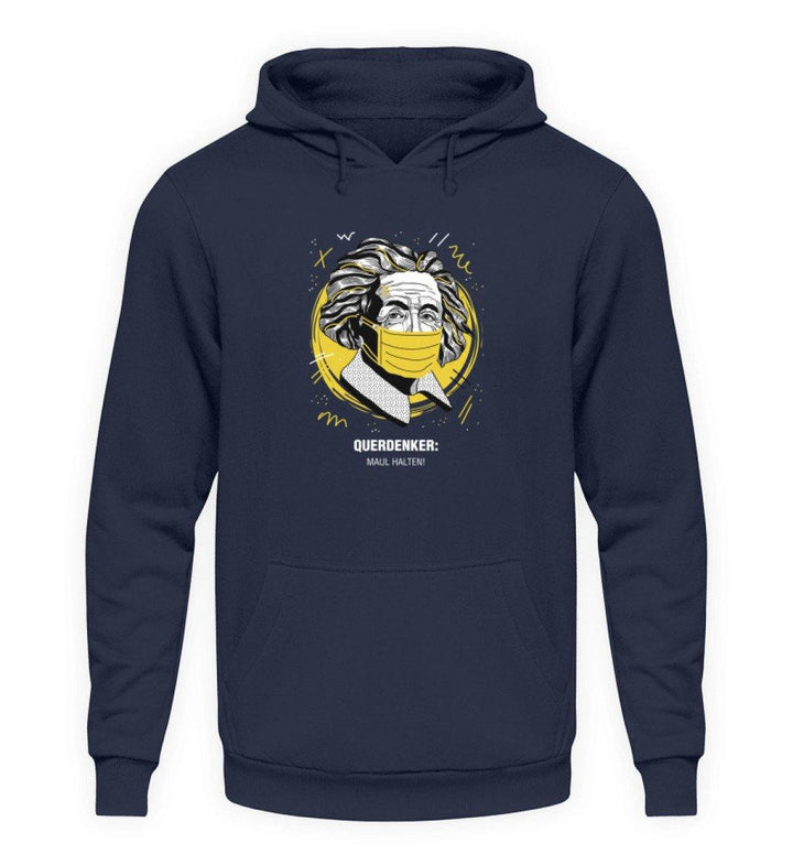 QUERDENKER: MAUL HALTEN HOODIE MÄDELS • EINSTEIN-HARLEKINSHOP