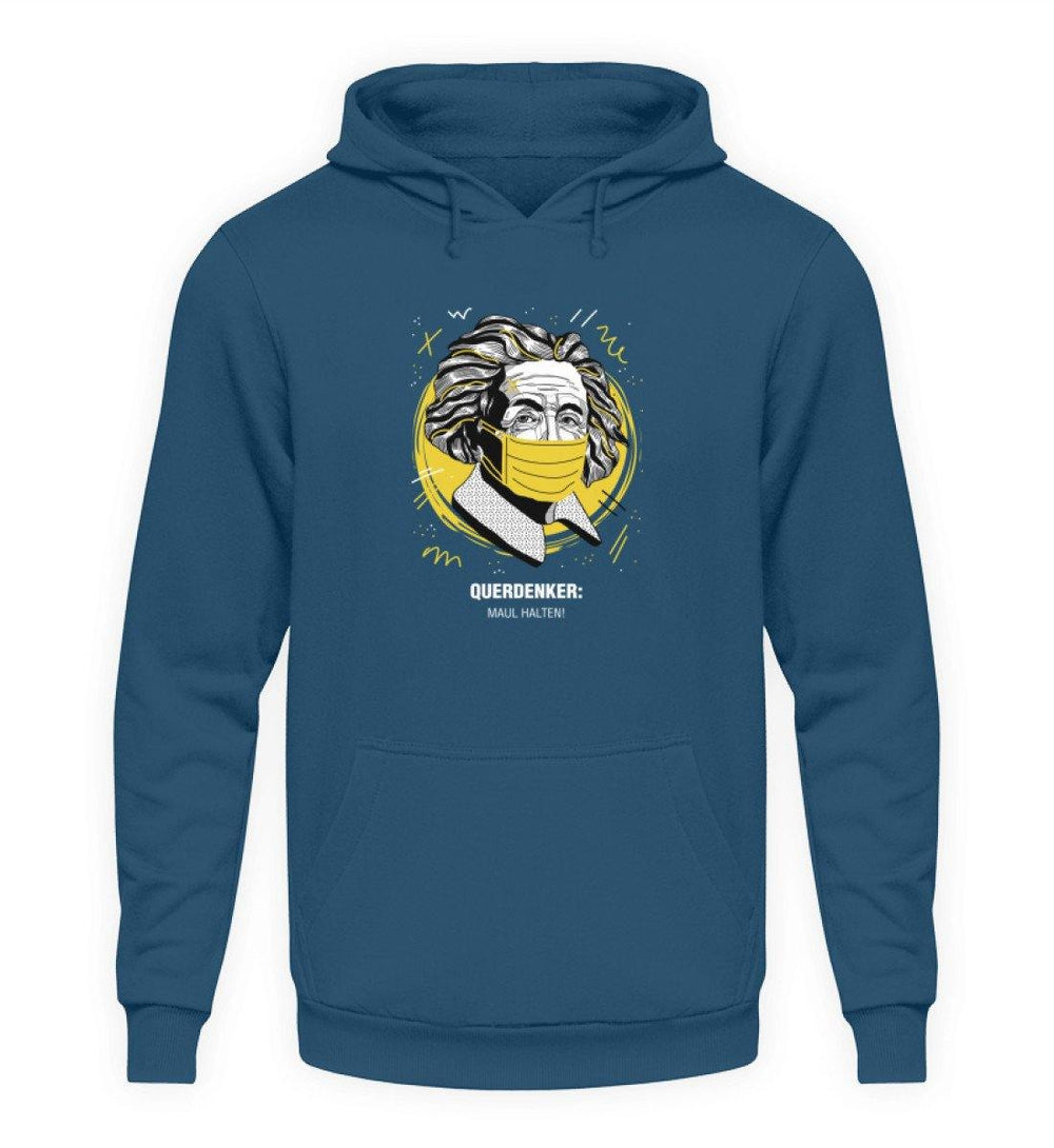 QUERDENKER: MAUL HALTEN HOODIE MÄDELS • EINSTEIN-HARLEKINSHOP