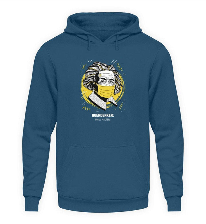 QUERDENKER: MAUL HALTEN HOODIE MÄDELS • EINSTEIN-HARLEKINSHOP