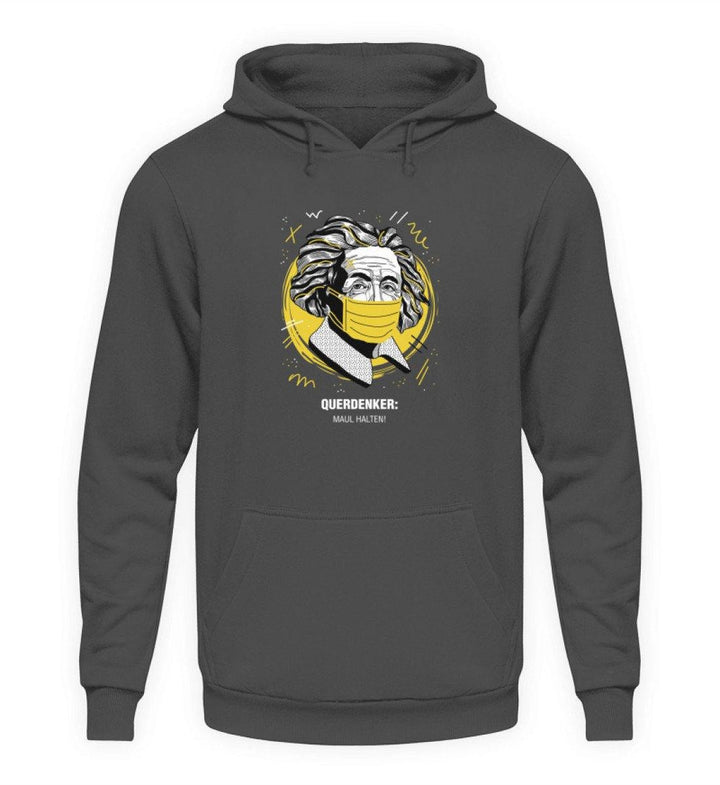 QUERDENKER: MAUL HALTEN HOODIE MÄDELS • EINSTEIN-HARLEKINSHOP