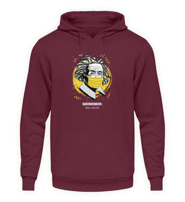 QUERDENKER: MAUL HALTEN HOODIE MÄDELS • EINSTEIN-HARLEKINSHOP