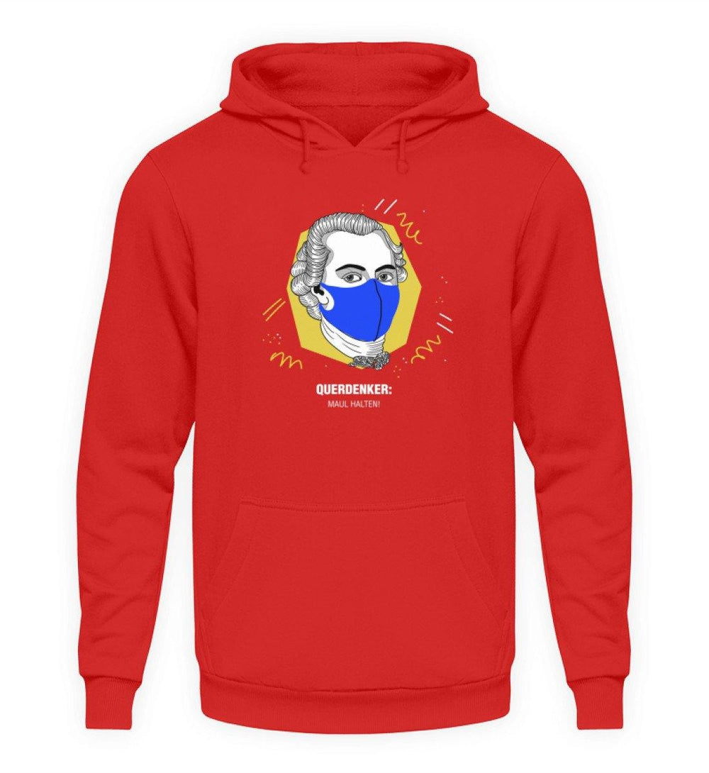 QUERDENKER: MAUL HALTEN HOODIE MÄDELS • IMMANUEL KANT-HARLEKINSHOP