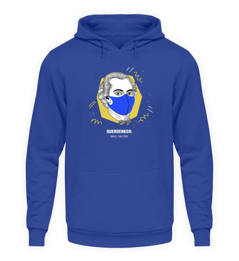 QUERDENKER: MAUL HALTEN HOODIE MÄDELS • IMMANUEL KANT-HARLEKINSHOP