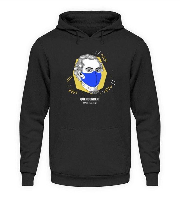 QUERDENKER: MAUL HALTEN HOODIE MÄDELS • IMMANUEL KANT-HARLEKINSHOP