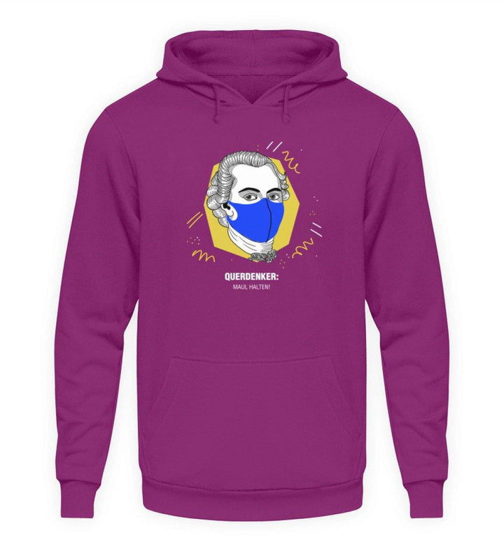 QUERDENKER: MAUL HALTEN HOODIE MÄDELS • IMMANUEL KANT-HARLEKINSHOP