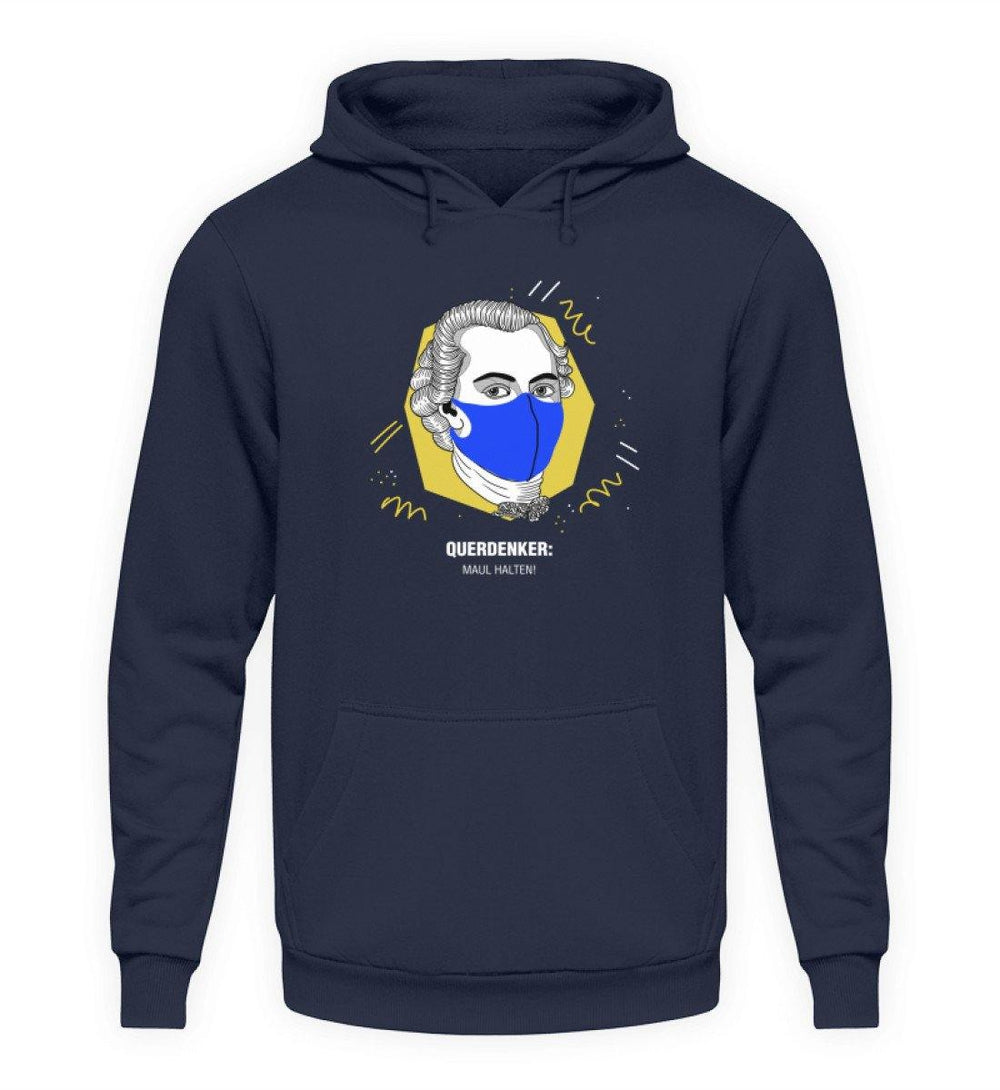 QUERDENKER: MAUL HALTEN HOODIE MÄDELS • IMMANUEL KANT-HARLEKINSHOP