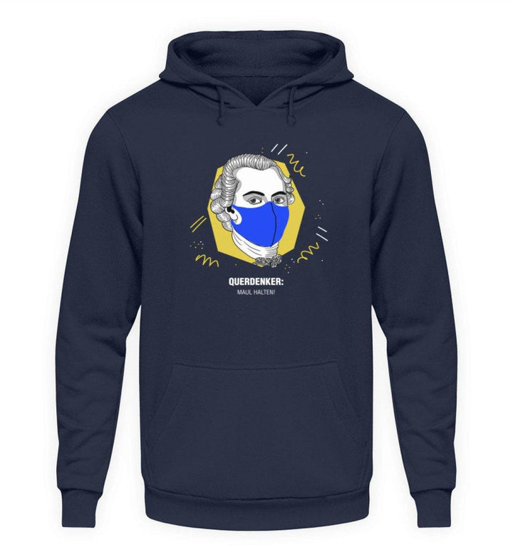 QUERDENKER: MAUL HALTEN HOODIE MÄDELS • IMMANUEL KANT-HARLEKINSHOP